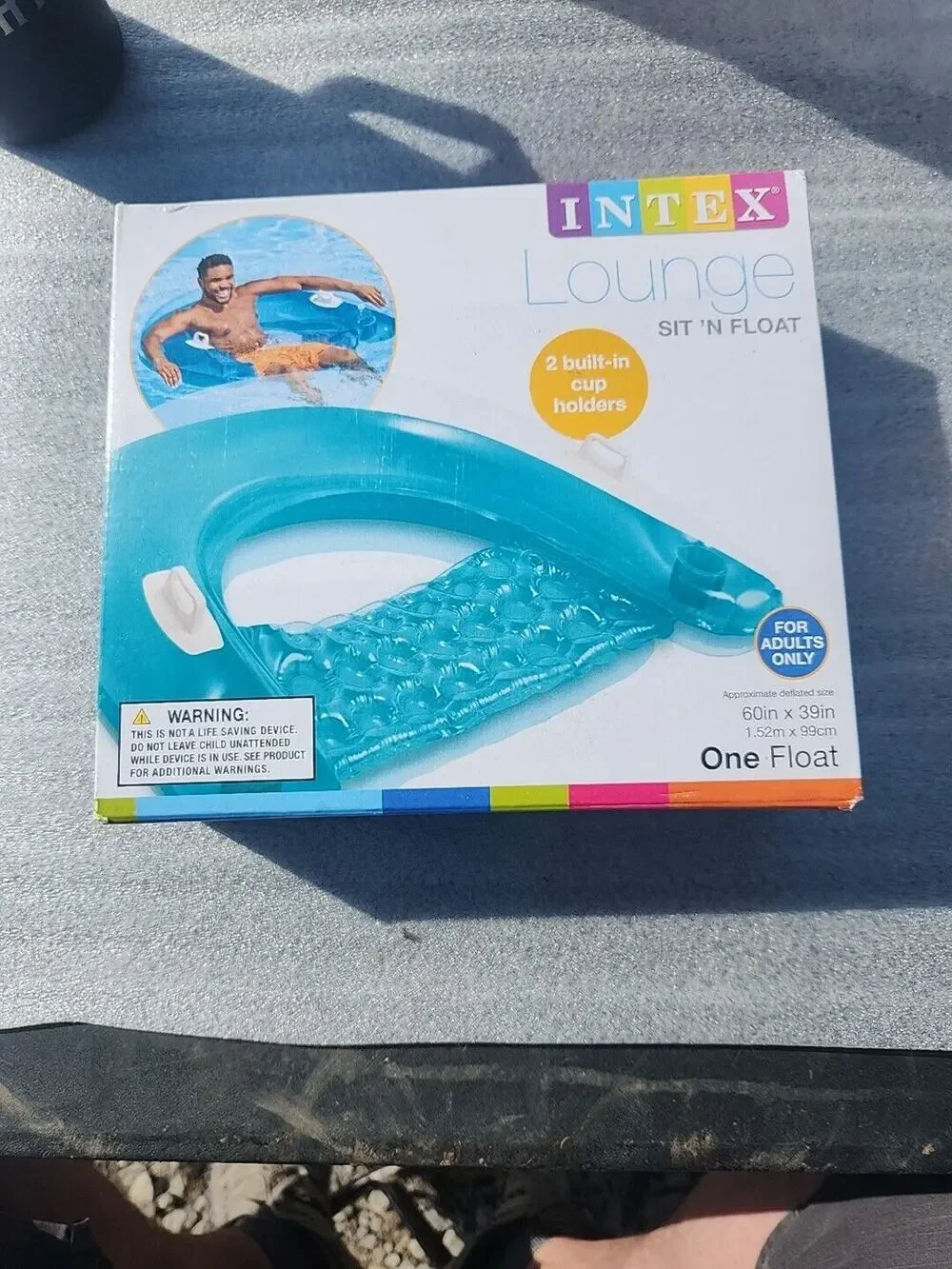 Intex Sit 'N Float Inflatable Lounge - Blue
